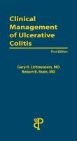Clinical Management of Ulcerative Colitis, 1E Cover